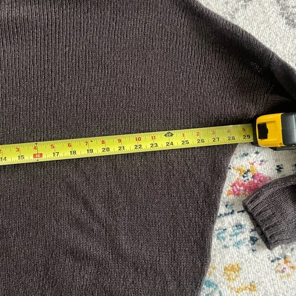 Wooden Ships Drop Shoulder Wool Mohair Tiger Sweater Brown Metallic - Picture 6 of 7